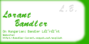 lorant bandler business card